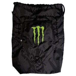 Monster Energy Drink Draw String Backpack Book Bag Gym Y2K Travel Vacation